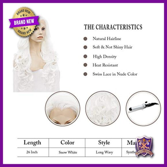 Long Wavy Synthetic Lace Front Wig Heat Resistant Cosplay Party main image 6